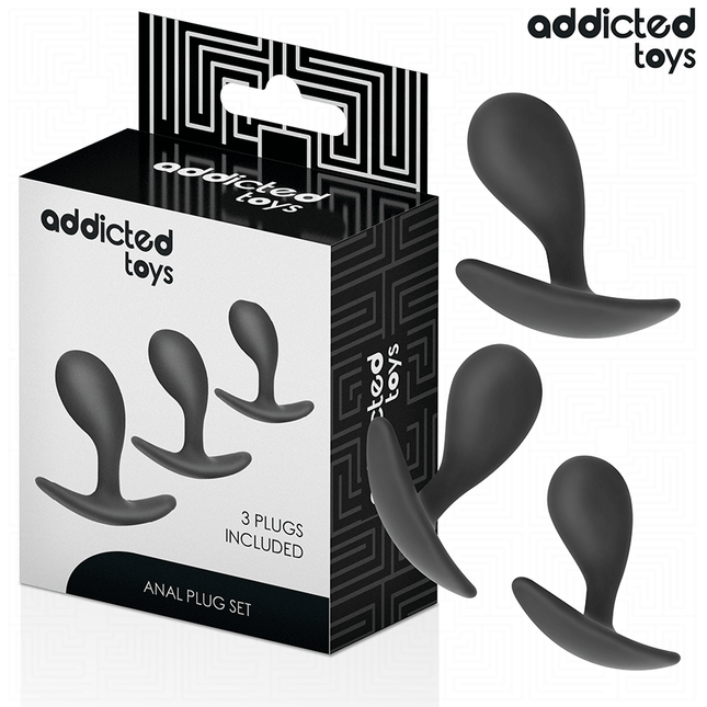ADDICTED TOYS - 3ER-SET ANALPLUG MODELL 3
