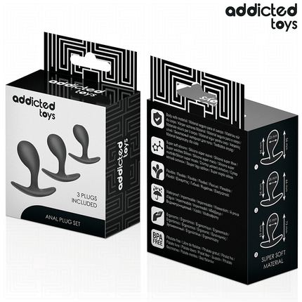 ADDICTED TOYS - 3ER-SET ANALPLUG MODELL 3