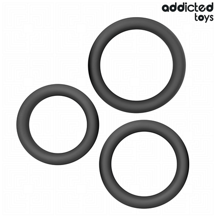 ADDICTED TOYS - SET AUS FLACHEN SILIKONRINGEN