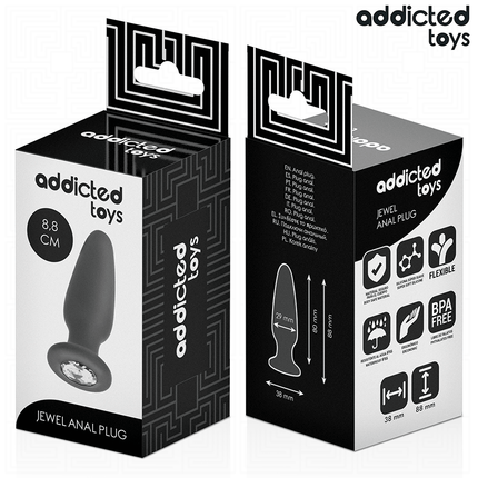 ADDICTED TOYS - ANAL PLUG WITH JEWEL SIZE S 8.8 CM
