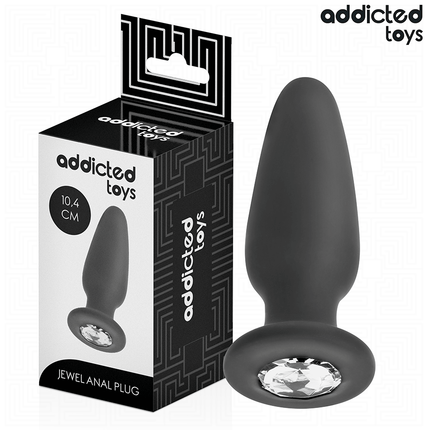 ADDICTED TOYS - ANAL PLUG MIT JUWEL GRÖSSE M 10,4 CM