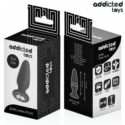 ADDICTED TOYS - ANAL PLUG WITH JEWEL SIZE M 10.4 CM