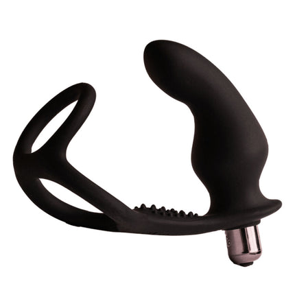 ROCKS-OFF - RO-ZEN RRO ANAL PLUG MIT VIBRIERENDEM PENISRING SCHWARZ