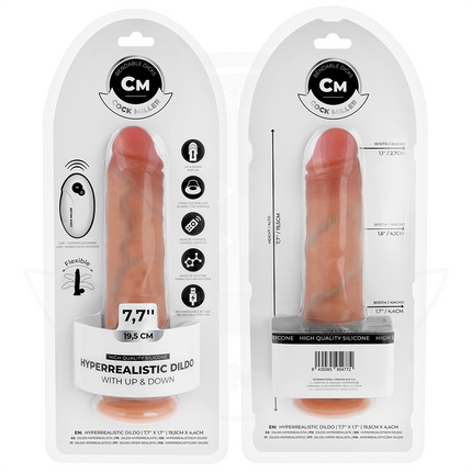 COCK MILLER - HYPERREALISTISCHER DILDO - SAUGNAPF UND STOSSFUNKTION - 19,5 CM