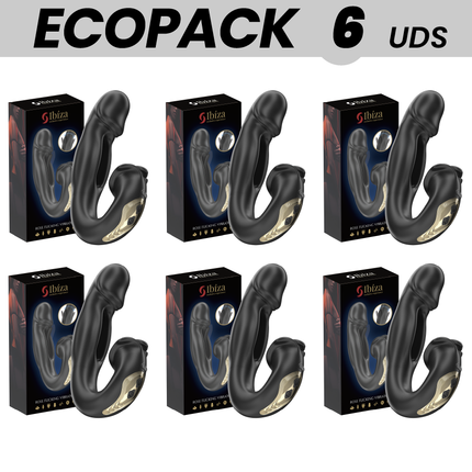 ECOPACKS 6 EINHEITEN - IBIZA ROSE VIBRATOR MIT SCHNAPPENDEM EFFEKT UND KLITORISSTIMULATOR