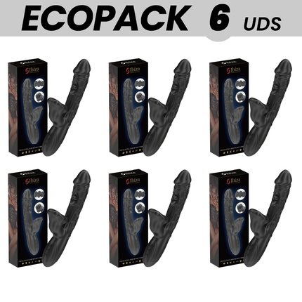 ECOPACKS 6 EINHEITEN - IBIZA VIBRATOR UND KLITORISSTIMULATOR MIT BEISS- UND ROTATIONSEFFEKT