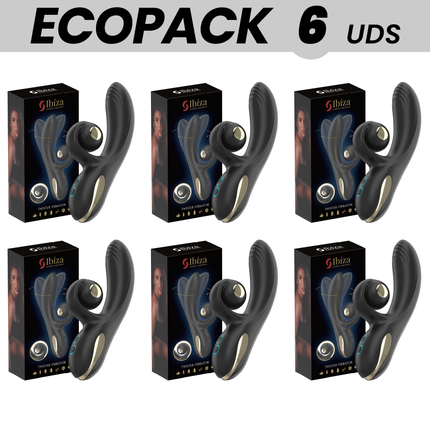 ECOPACKS 6 EINHEITEN - IBIZA TWISTER VIBRATOR MIT KURVENSTIMULATOR UND VIBRO-ROTATION