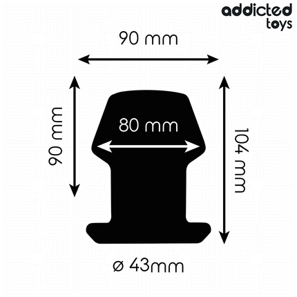 ADDICTED TOYS - EXTREM HOHL ANAL PLUG GRÖSSE L 10,4 CM