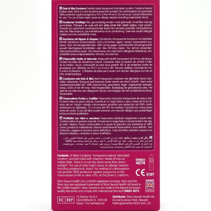 SKINS - DOTS & RIBS PREMIUM-KONDOME PACKUNG 16