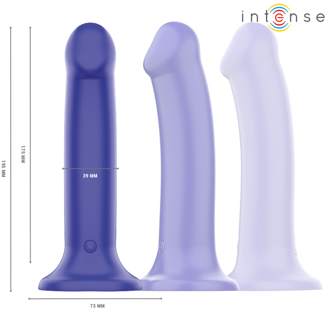 INTENSE - VICTORIA VIBRATOR MIT SAUGNAPF 10 VIBRATIONEN DUNKELBLAU FERNBEDIENUNG