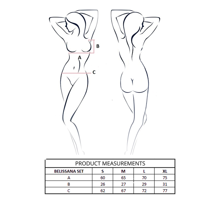 PASSION - BELISSANA BH + STRING SET WEISS L/XL