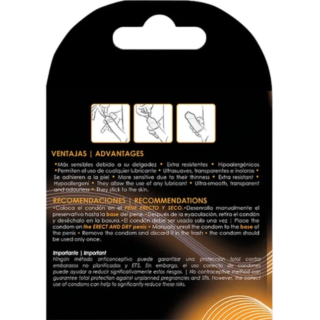 UNIQ - CONDONES CLÁSICOS SIN LÁTEX 3 UNIDADES