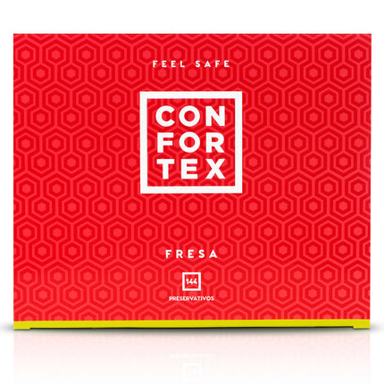 CONFORTEX - PRESERVATIVO FRESA 144 UNIDADES