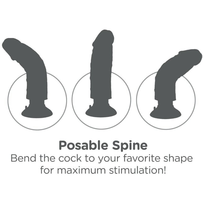 KING COCK - VIBRATORDILDO - 15.24 CM