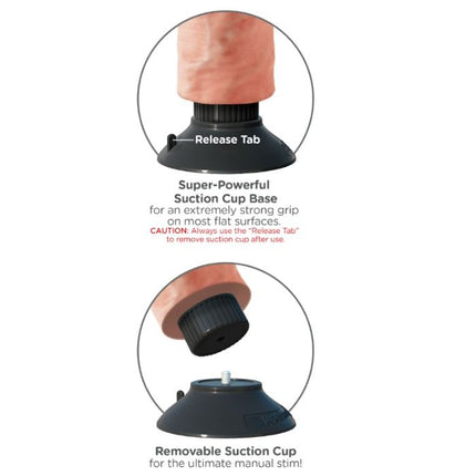 KING COCK - VIBRATORDILDO - 17.78 CM