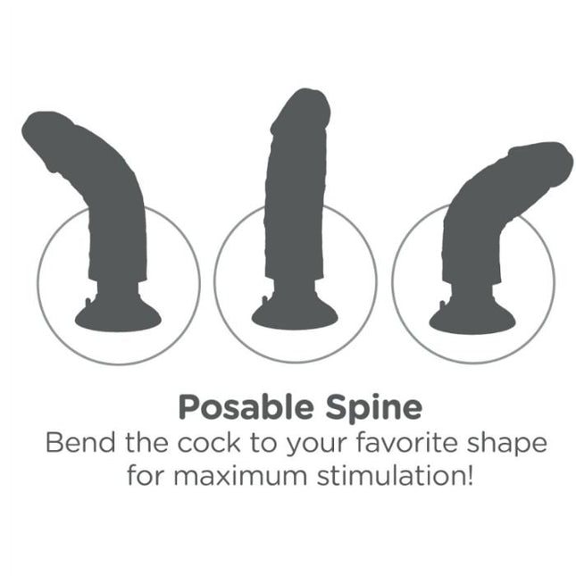 KING COCK - VIBRATOR DILDO 23 CM NATURAL