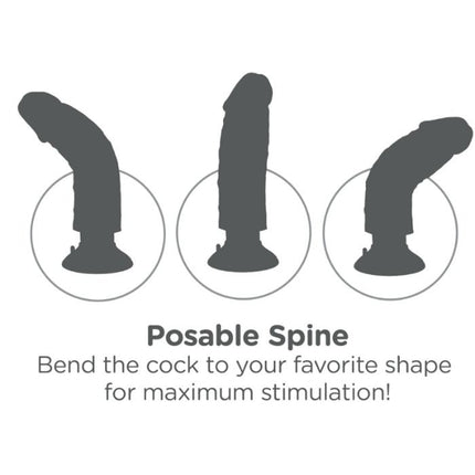 KING COCK - DILDO VIBRADOR 25,5 CM NATURAL
