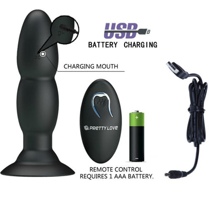PLUG VIBRATOR UND ROTATION - MIT FERNBEDIENUNG