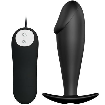 SILIKON ANAL PLUG PENIS FORM UND 12 VIBRATIONSMODI