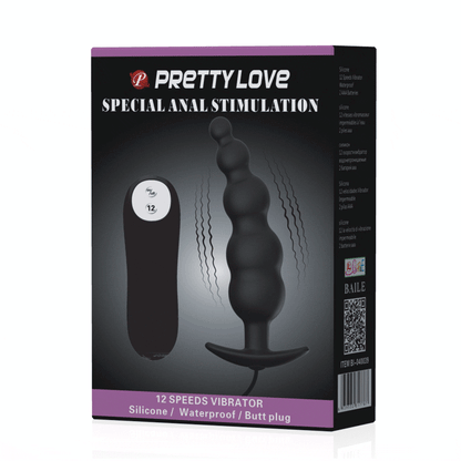 ANALPLUG AUS SILIKON EXTRA STIMULATION UND 12 VIBRATIONSMODI