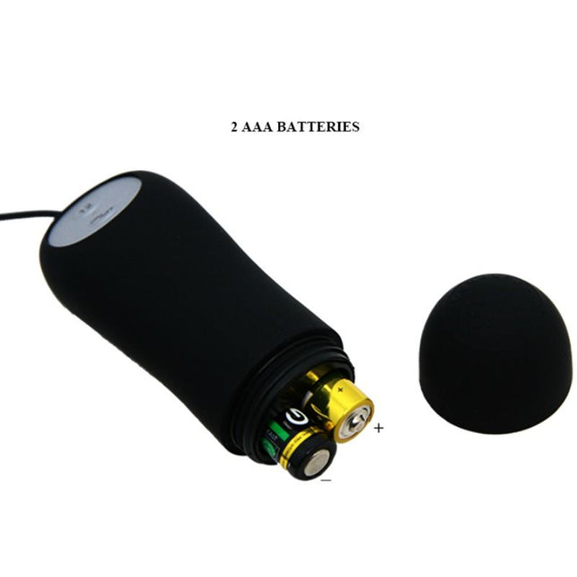 PLUG ANAL FORMA ANCLA SILICONA 12 MODOS DE VIBRACIÓN NEGRO