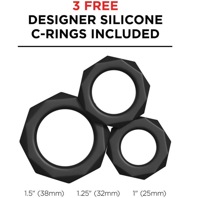 PDX ELITE - VIBRATING STROKER WITH COCK COMPRESSOR