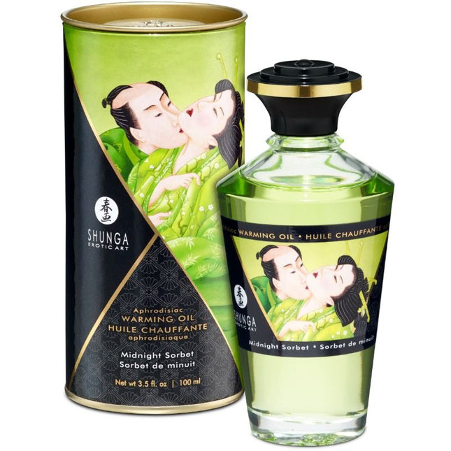SHUNGA - MASSAGE OIL WITH HEATING EFFECT MIDNIGHT SORB FLAVOR 100 ML