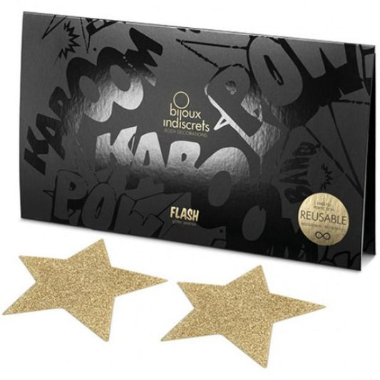 BIJOUX - INDISCRETS FLASH GOLDEN STAR NIPPELCOVER