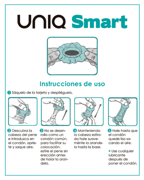 UNIQ - CONDONES PRE-ERECCIÓN INTELIGENTES SIN LÁTEX 3 UNIDADES