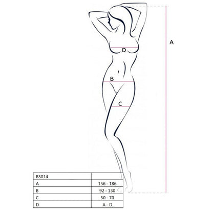 PASSION - WOMAN BS014 RED BODYSTOCKING, ONE SIZE