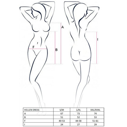 PASSION - WOMAN LIGHT DRESS AND THONG SIZE S/M