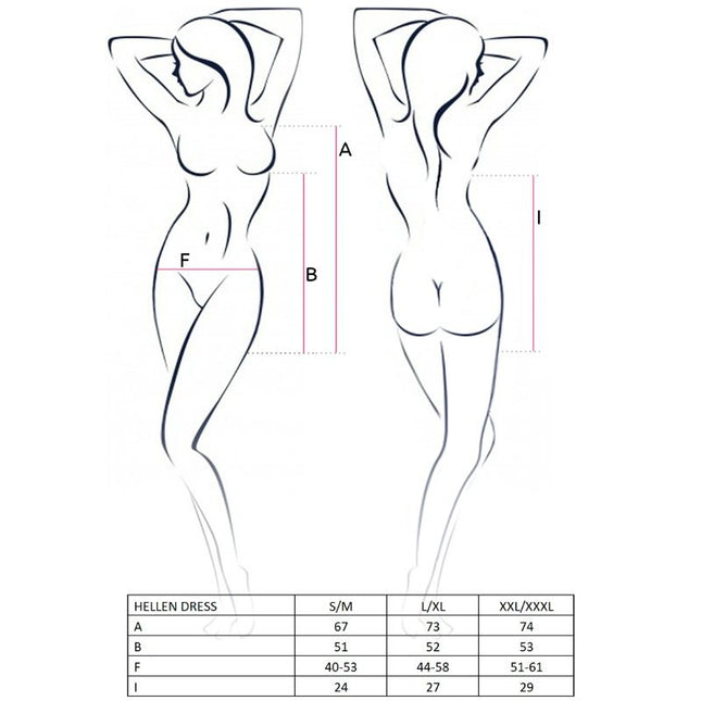 PASIÓN - VESTIDO LIGERO Y TANGA MUJER TALLA S/M