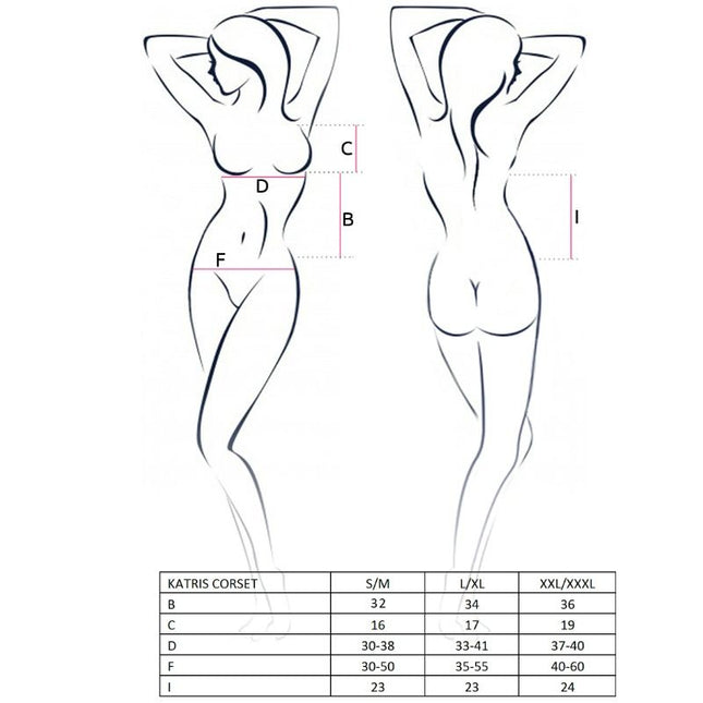 PASSION - WOMAN KATRISS BLACK CORSET SIZE S/M