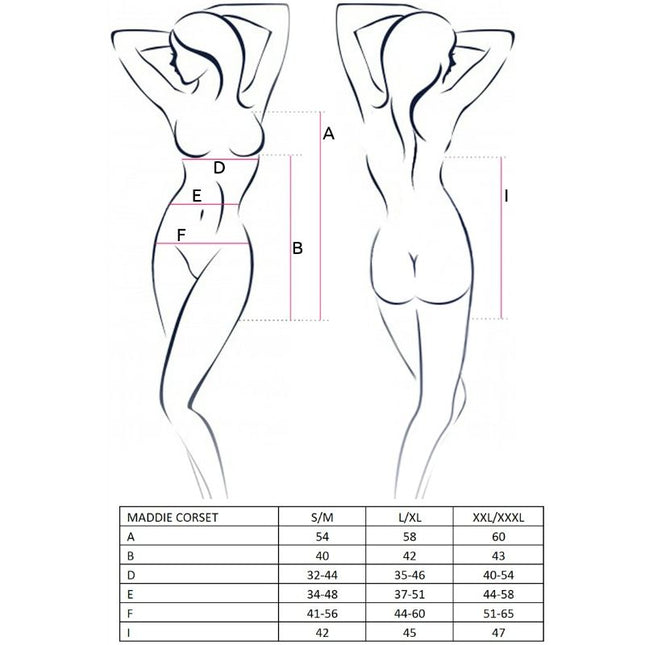 PASIÓN - MUJER MADDIE CORSÉ NEGRO TALLA S/M