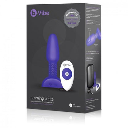 B-VIBE - PLUG ANAL RIMMING CON CONTROL REMOTO PETITE LILA