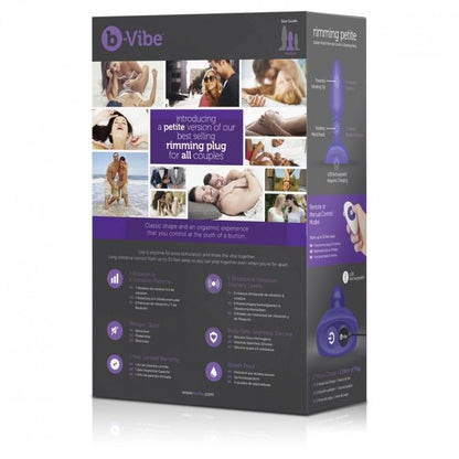 B-VIBE - PLUG ANAL RIMMING CON CONTROL REMOTO PETITE LILA