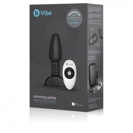 B-VIBE - RIMMING ANAL PLUG WITH REMOTE CONTROL PETITE BLACK