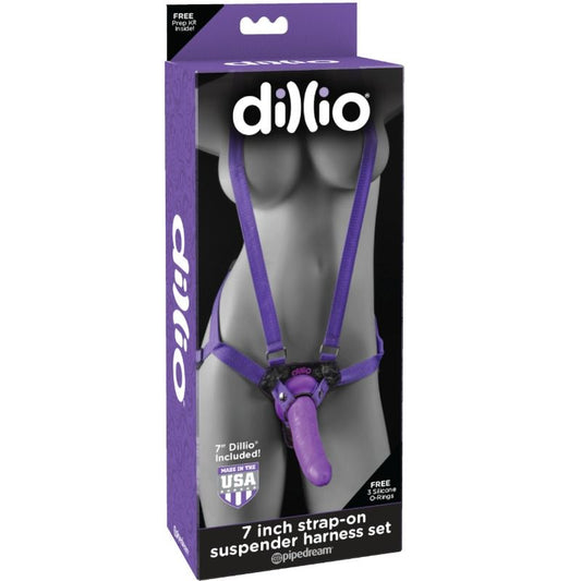 DILLIO - 7 ZOLL STRAP-ON SUSPENDER HARNESS SET