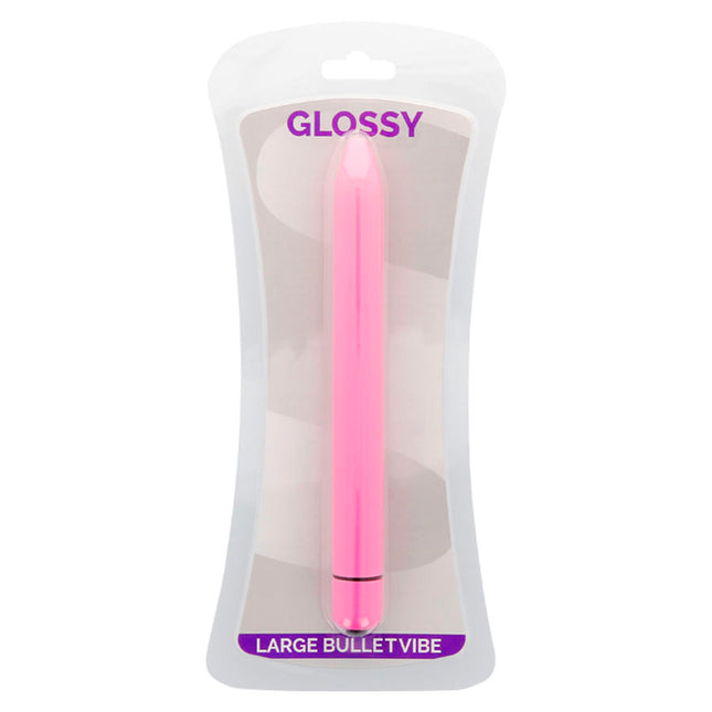 GLOSSY - VIBRADOR DELGADO ROSA OSCURO