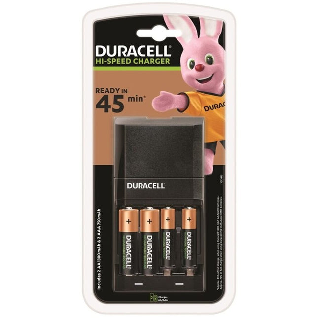 DURACELL - CHARGER 45 MIN. + 2xAA 1700mAh + 2xAAA 750mAh