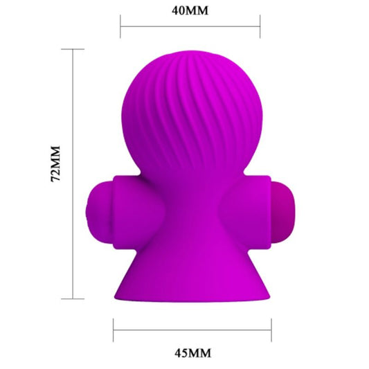 PRETTY LOVE - NIPPLE STIMULATORS 12M PURPLE VIBRATION