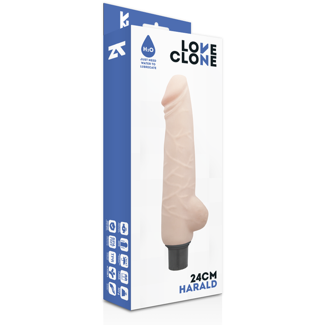 LOVECLONE - HARALD VIBRADOR AUTOLUBRICANTE 24 CM -O- 4 CM