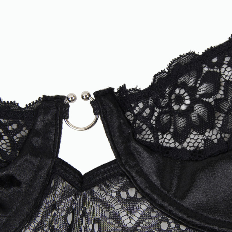 SUBBLIME - CORSET CORSET AND BELT BLACK S / M