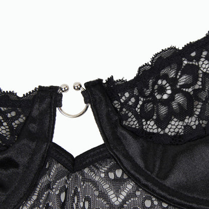SUBBLIME - CORSET CORSET AND BELT BLACK S / M