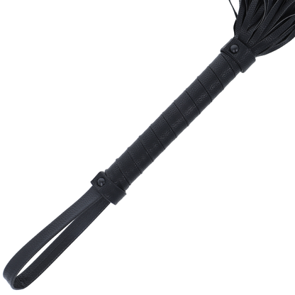DARKNESS - SCHWARZE BONDAGE-PEITSCHE 42CM AUS LEDER