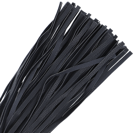 DARKNESS - SCHWARZE BONDAGE-PEITSCHE 42CM AUS LEDER