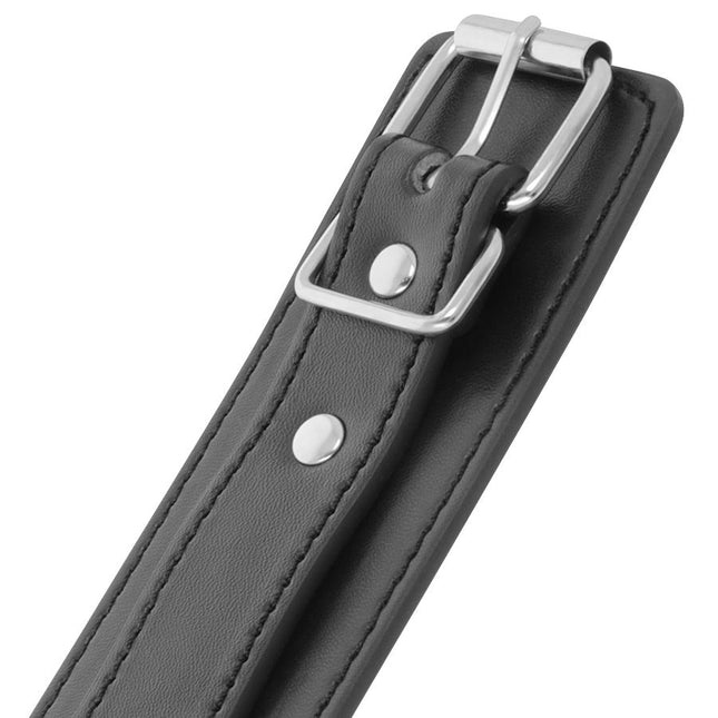 DARKNESS - BLACK ADJUSTABLE HANDCUFFS WITH DOUBLE REINFORCEMENT BAND