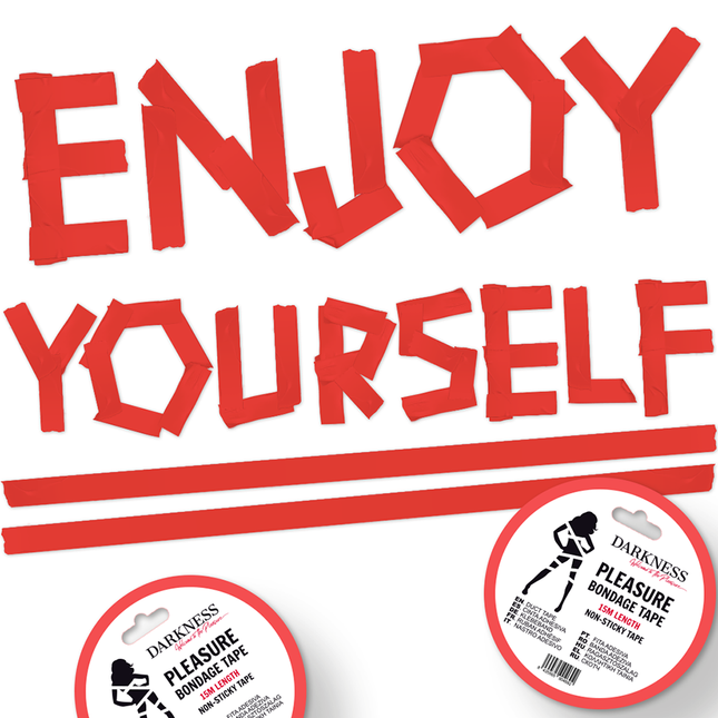 OSCURIDAD - CINTA BONDAGE ROJA NO ADHESIVA 15 M