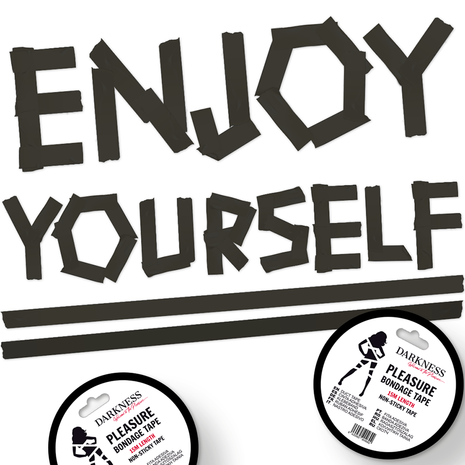 DARKNESS - NON-ADHESIVE BLACK BONDAGE TAPE 15M