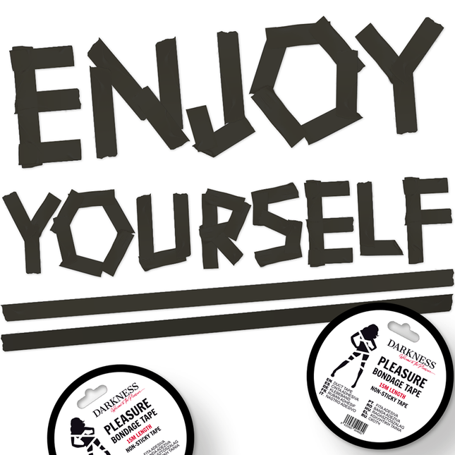 DARKNESS - NON-ADHESIVE BLACK BONDAGE TAPE 15M